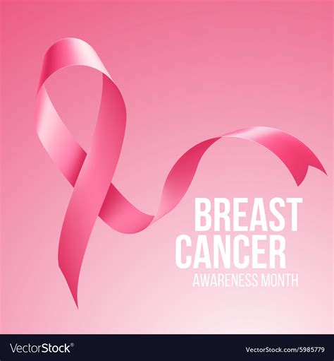 Breast cancer awareness ribbon background Vector Image