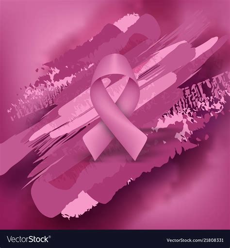 Breast cancer awareness ribbon background Vector Image