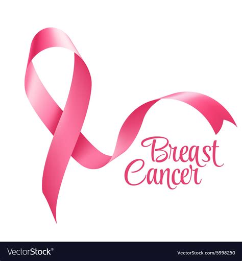 Breast cancer awareness ribbon background Vector Image