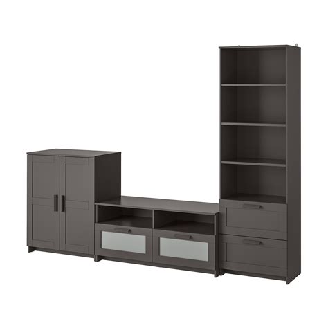 BRIMNES Mueble de TV con almacenaje   gris   IKEA