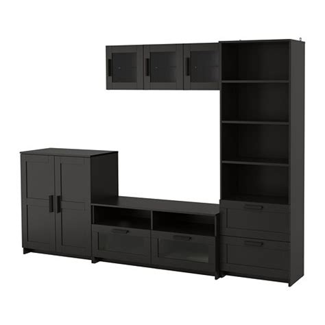 BRIMNES Mueble TV con almacenaje   negro   IKEA