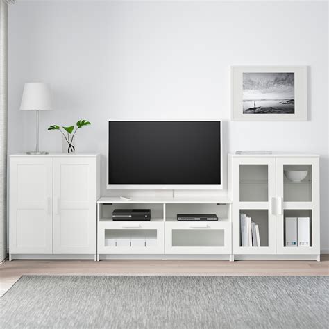 BRIMNES Mueble TV con almacenaje y puertas   blanco   IKEA