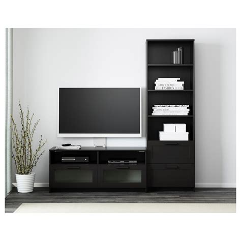 BRIMNES Mueble TV, negro, 180x41x190 cm   IKEA