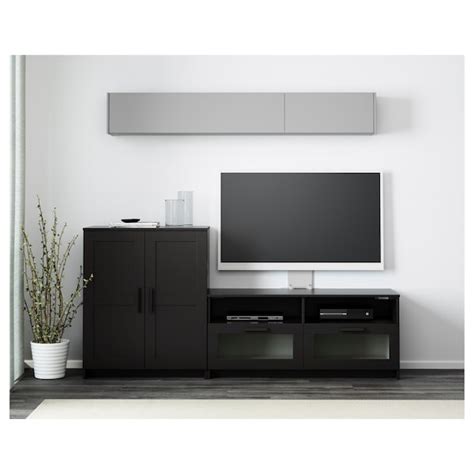 BRIMNES Mueble TV, negro, 200x41x95 cm   IKEA