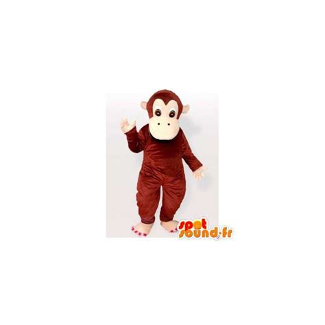Brown mascota mono, simple y personalizable en Mono de mascotas