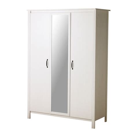 BRUSALI Wardrobe with 3 doors   white   IKEA