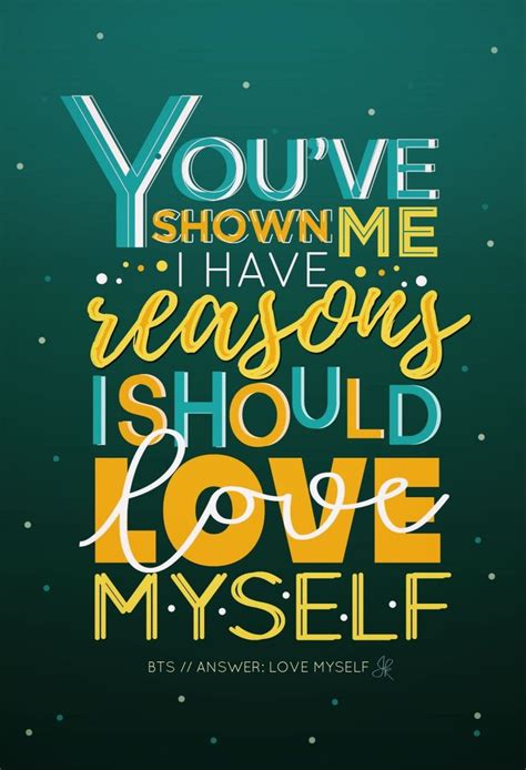 BTS Love Myself Lyrics Typography Poster #BTS #BTSLyrics ...