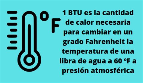 BTU  unidad térmica : equivalencias, usos, ejemplos