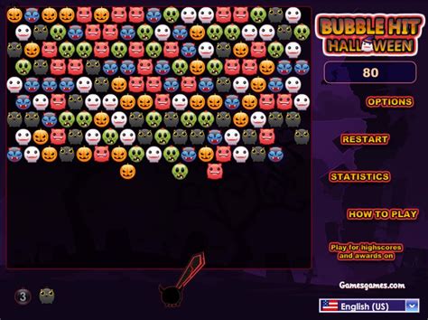 Bubble Hit Halloween   Bubble Shooter Games at Friv2.Racing