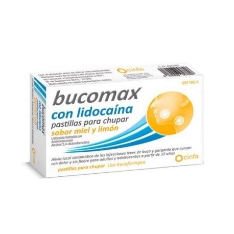 Bucomax Lidocaína 24 pastillas para chupar Miel y Limón | Dosfarma