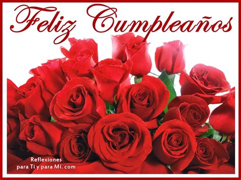 Buenos Deseos para TI y para MÍ: * Feliz Cumpleaños  Ramo Rosas Rojas