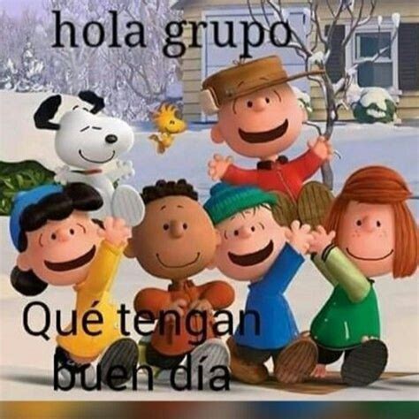 Buenos Dias grupo con Snoopy   BonitasImagenes.net