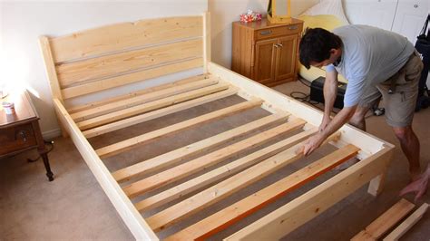 Building a queen size bed from 2x4 lumber   YouTube