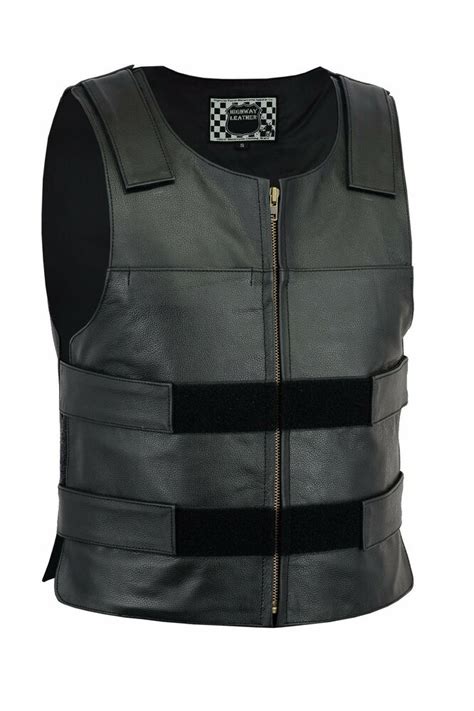 Bullet Proof style Leather Motorcycle Vest  Replica for ...