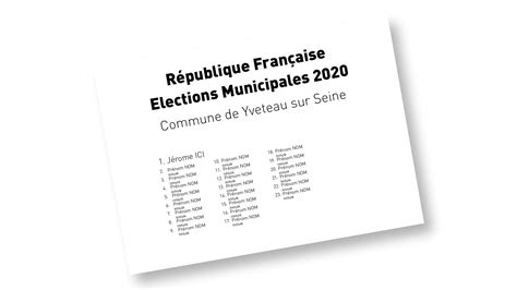bulletin de vote, election, municipale, campagne, ville, mairie, 2020 ...