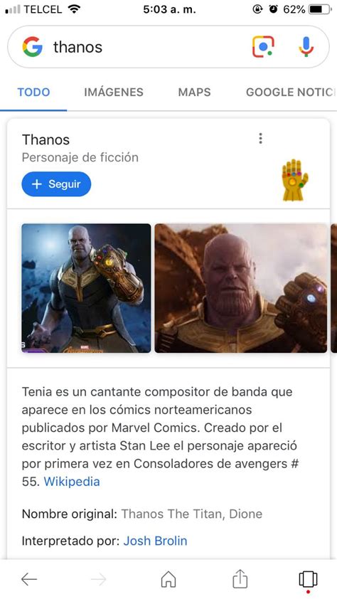 Busca  Thanos  en Google y derrótalo como todo un avenger