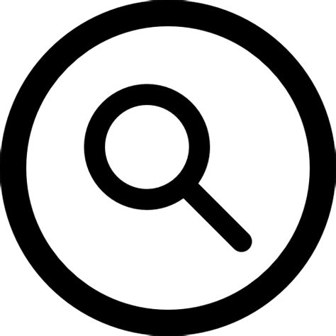 Buscar con lupa en botón circular   Iconos gratis de interfaz