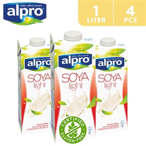 Buy Alpro Soya Drink Light 4 x 1 L | توصيل Taw9eel.com