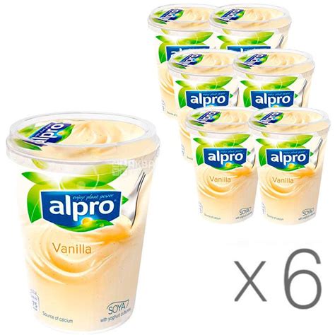 Buy Alpro, Vanilla, pack of 6 pcs., 500 g each, Alpro, Soy ...