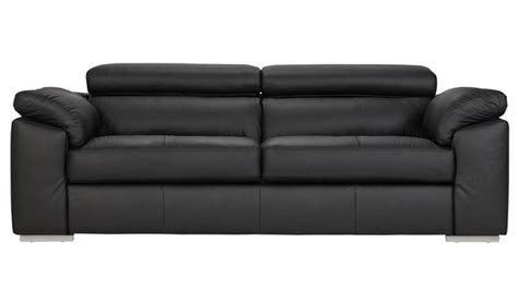 Buy Argos Home Valencia 3 Seater Leather Sofa   Black ...