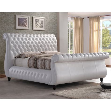 Buy Super King Size 6ft Bed white Swan | Swan real leather ...