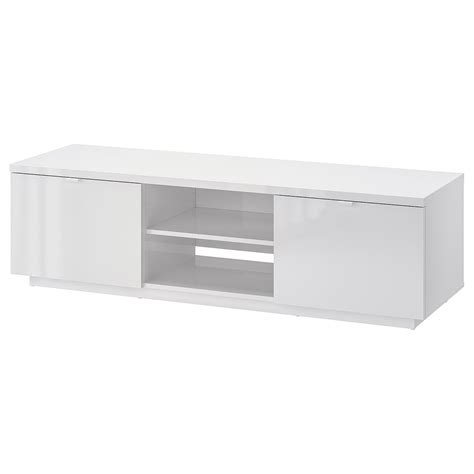 BYÅS Mueble TV, alto brillo blanco, 160x42x45 cm   IKEA
