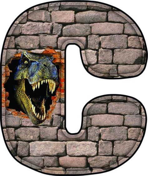 C Jurassic Park 4  Alfabeto Decorativo  | Decoração dinossauros festa ...