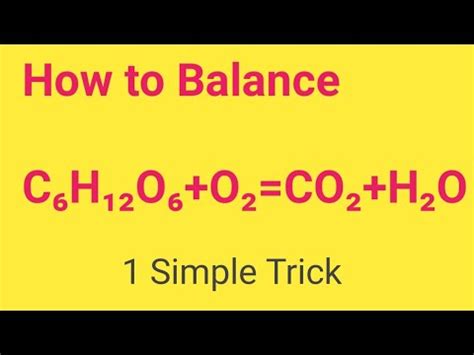C6H12O6 Glucose +O2 Oxygen =CO2+H2O Balanced Equation ...