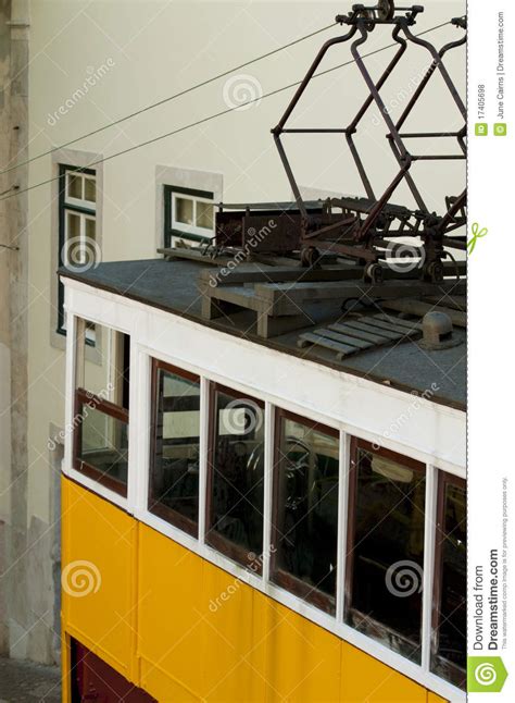 Cable Car Lisbon stock photo. Image of lisbon, roof ...