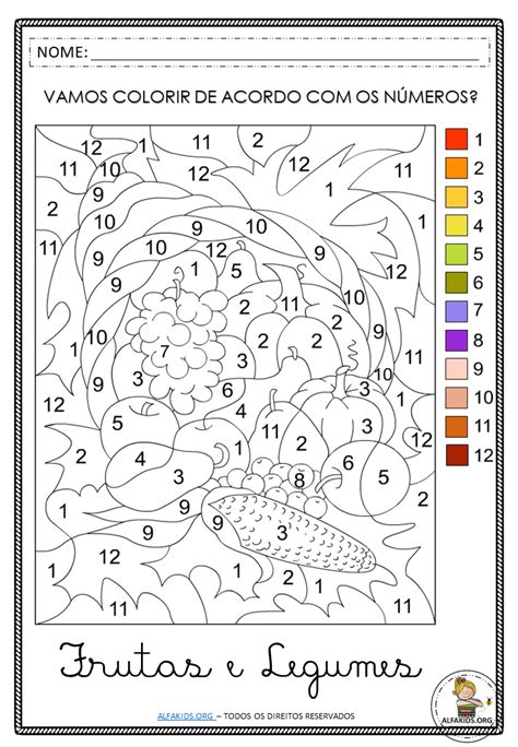 Caderno com Desenhos para Colorir de acordo com números ...