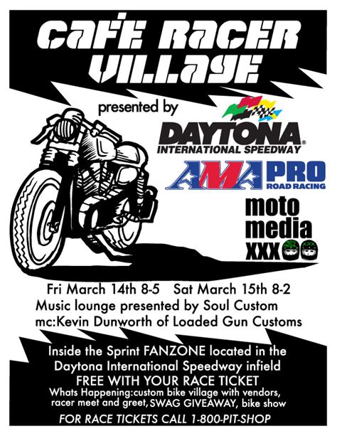 Cafe Racer Village at the Daytona 200   Cafe Racer Adv ...