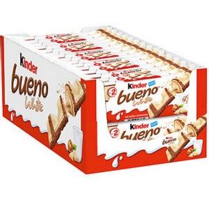 Caixa Chocolate kinder Bueno White 39g c/15unid  Ferrero ...
