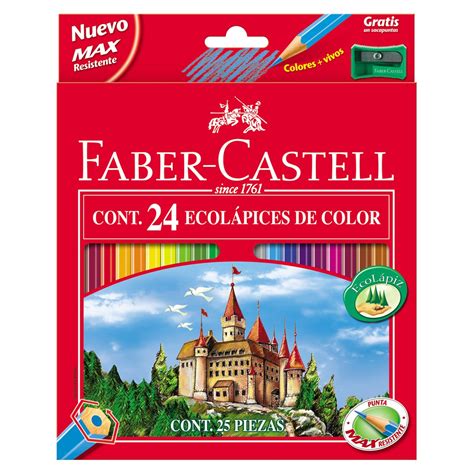 Caja de 24 Ecolápices de Color Castillo Faber Castell ...
