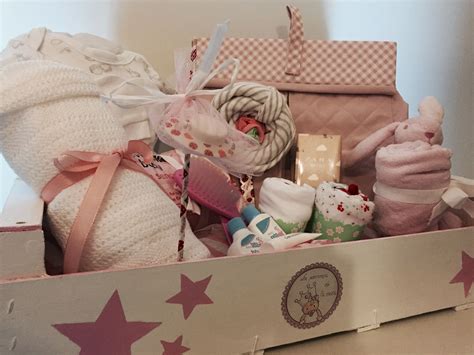 Caja de madera decorada para regalo de Babyshower niña ...