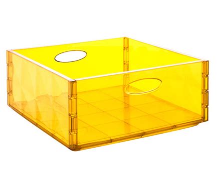 Caja de plástico amarillo CRISTAL Ref. 17480883   Leroy Merlin