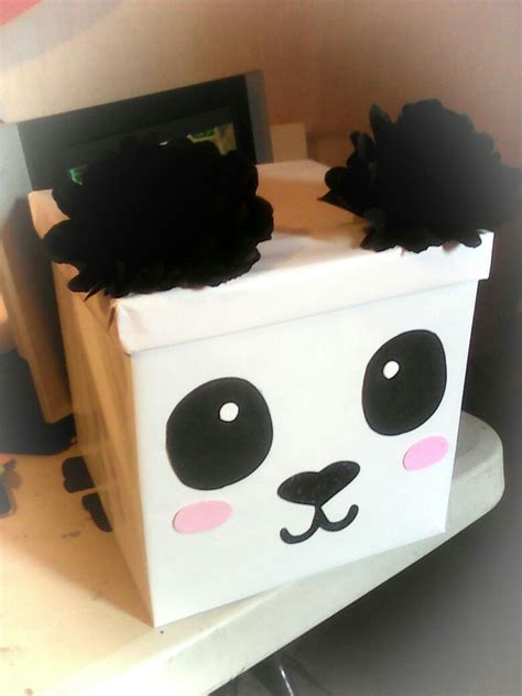 Caja de regalo oso panda | Hacer cajas de regalo, Cajas de ...
