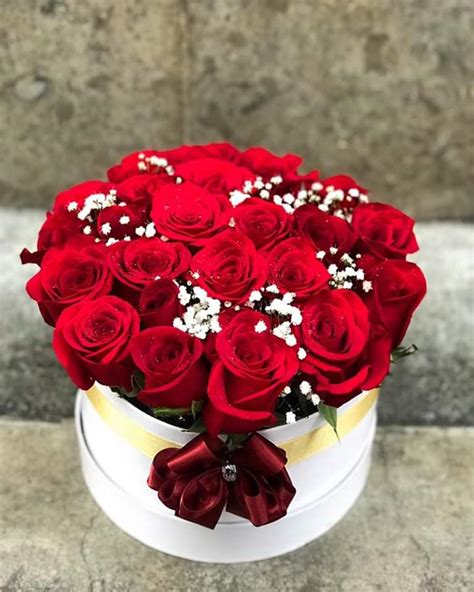 Caja redonda de rosas rojas | Surtiflores