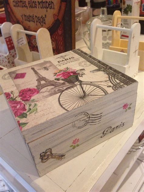 Caja té vintage | Decoupage | Pinterest | Caja de madera ...