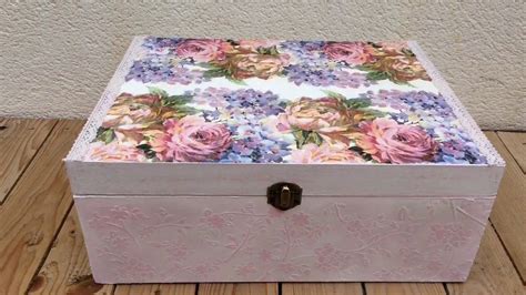 Caja vintage con decoupage y relieve   YouTube