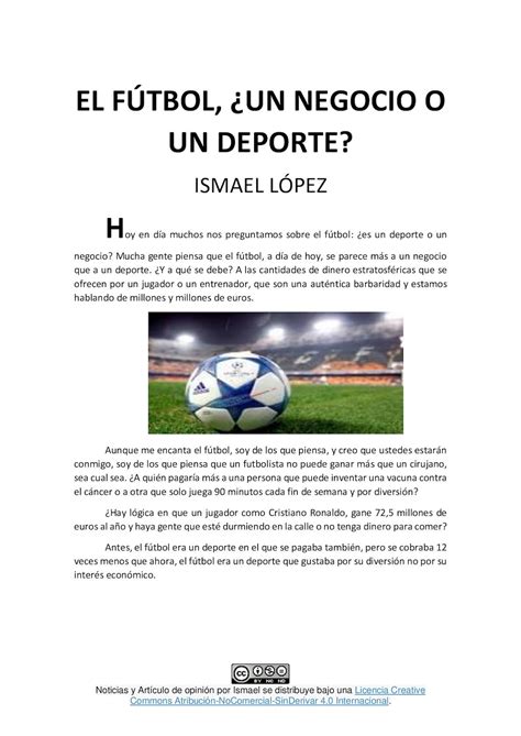 Calaméo   El Fútbol ARTICULO DE OPINION