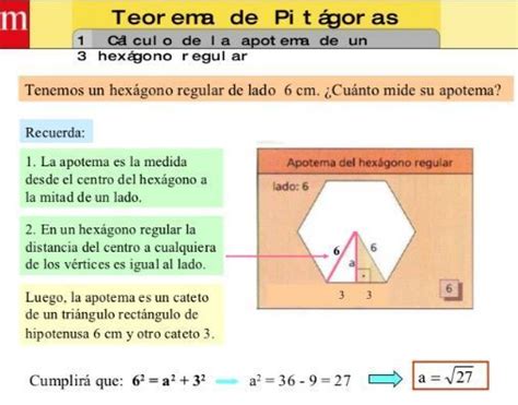 calcula el perimetro y el area de un hexagono de 6 cm de ...