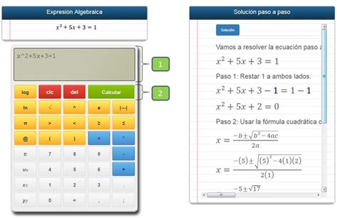 Calculadora Algebraica online Calculadora de ecuaciones paso a paso ...