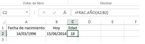 Calcular la edad con Excel « Fecha Excel « Excel Intermedio