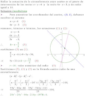 Cálculo21: Deducción de la ecuación de una circunferencia