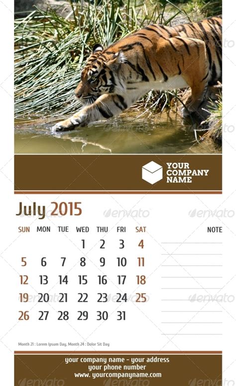 Calendar 2015 Ver. 01 by Royan | GraphicRiver