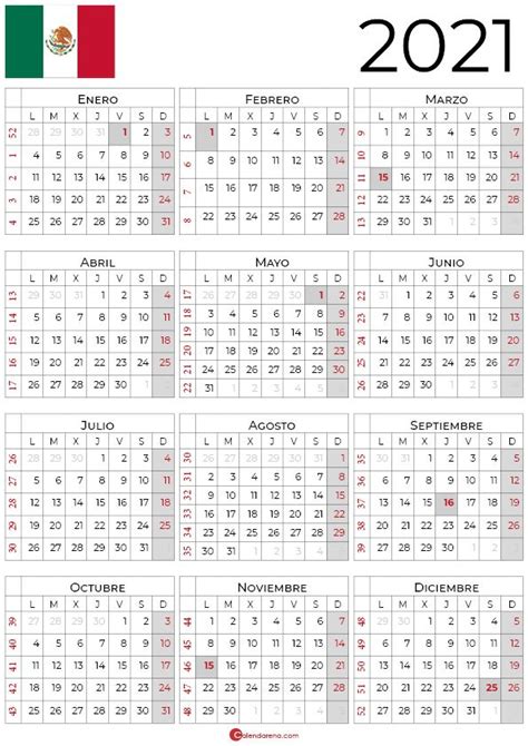 Calendario 2021 Mexico retrato | Calendario, Calendarios ...
