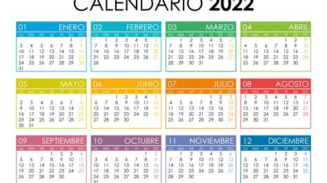 Calendario 2022.