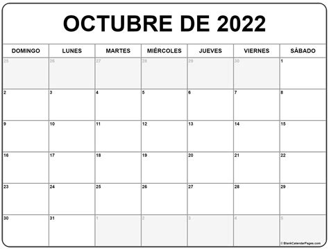 Calendario 2022 Para Imprimir Pdf Gratis Octubre   IMAGESEE