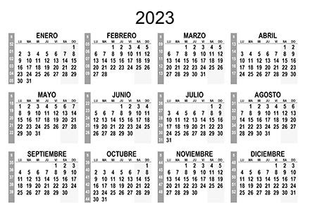 Calendario 2023 Para Imprimir Gratis Numeros Grandes IMAGESEE