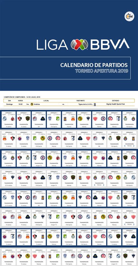 Calendario Apertura 2019 Liga MX: fechas y horario del ...